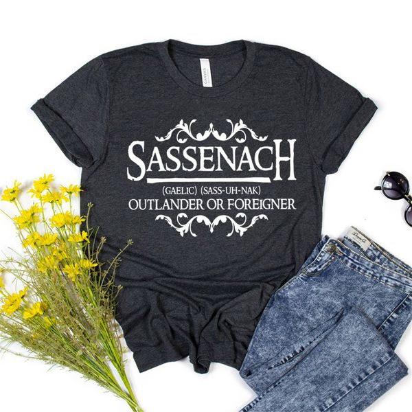 

women's tshirt women harajuku graphic tees sassenach shirt outlander book series jamie fraser tee fan gift 230510, White
