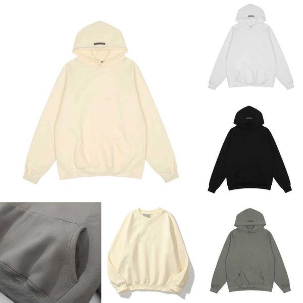 

hoody designer hoodie ess men women capuche winter warm designer hoodies fashion streetwear pullover sweatshirts loose hooded jumper cloth, Black