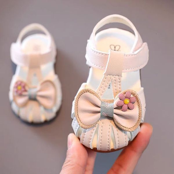 

sandals 13y toddler fashion bowknot baby girls princess shoes soft sole antislip 230509, Black;red