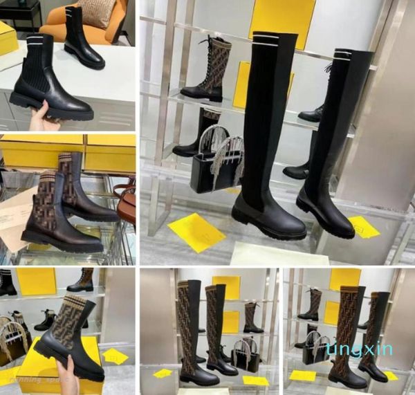 

2022 boot high heel sock womens shoes black martin booties stretch sneaker winter silhouette5872207