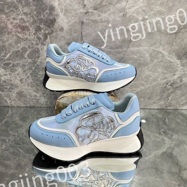 

2023 new luxury designer woman's shoe leather lace up men fashion platform sneakers white black mens womens casual shoes chaussures