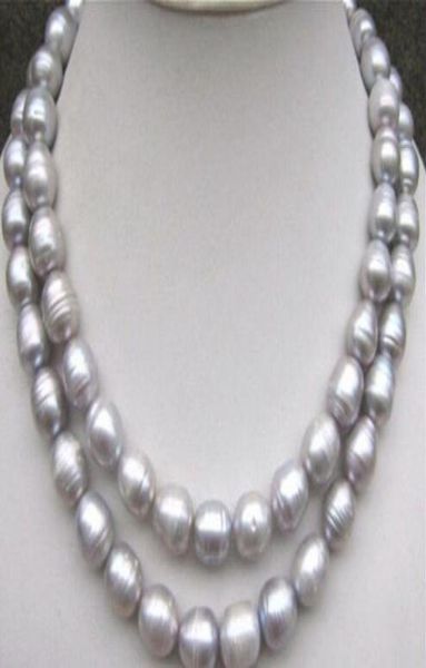 

beautiful 910mm natural tahitian gray silver pearl necklace 32 quot5478500
