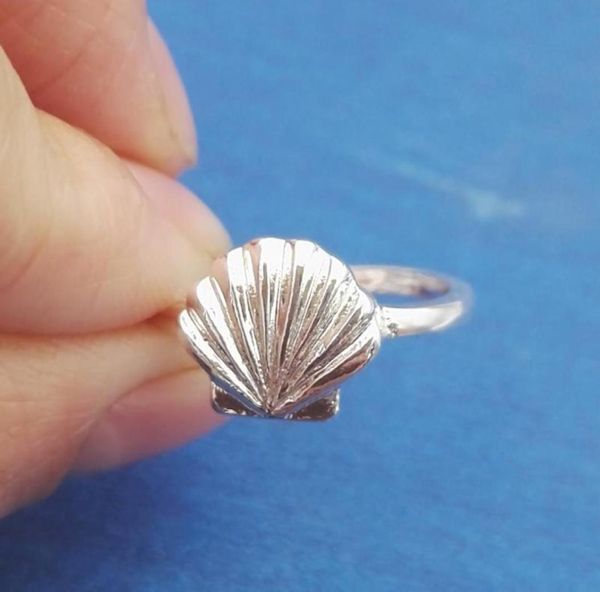

cluster rings sanlan 10pcs drop simple elegant everyday dainty shell ring seashell jewelry nautical day gift6936532, Golden;silver