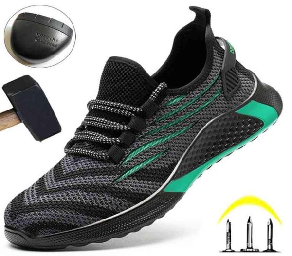 

work safety shoes antismashing ing sneakers male protective men boots lightweight footwear 2109141811343, Black;brown