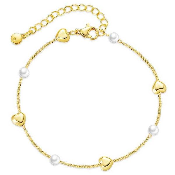 

gold plating minimalist style ornament pearl bracelet elegant womens high end bulk batch, Golden;silver