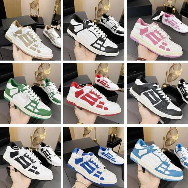 

bone shape sneaker designer skel low leather sneakers shoes skeleton blue red white black green grey men men outdoor sports trainers