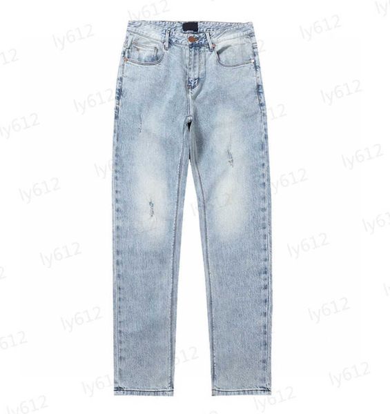 

fashion designer mens jeans early spring classic versatile fashion luxury slim fit embroidery brand logo print design straight denim pants, Blue