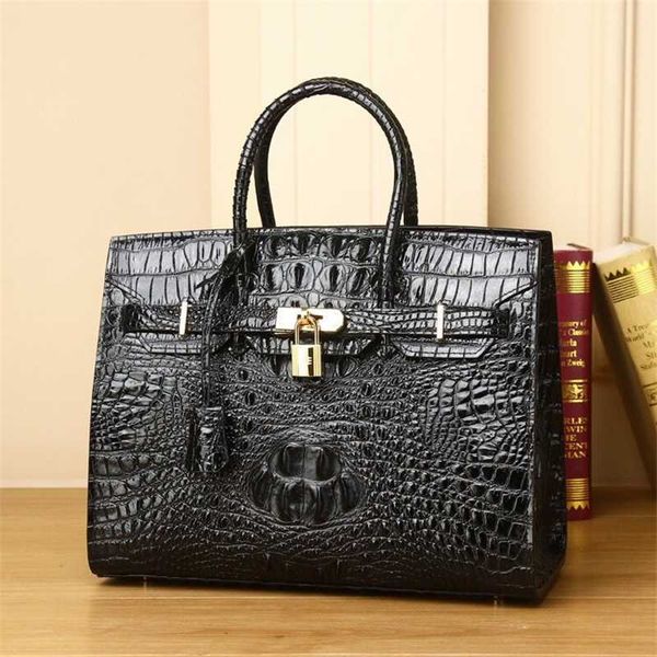 

designer bag tote bag handbag crossbody bags single shoulder bag light luxury crocodile leather womens bag made of genuine leather one bag h