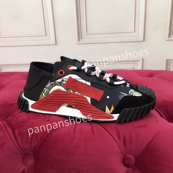 

new fashion brand casual shoes mens designer leather lace-up sneakers fashion lady flat running letters shoes platform sneaker2023, Black
