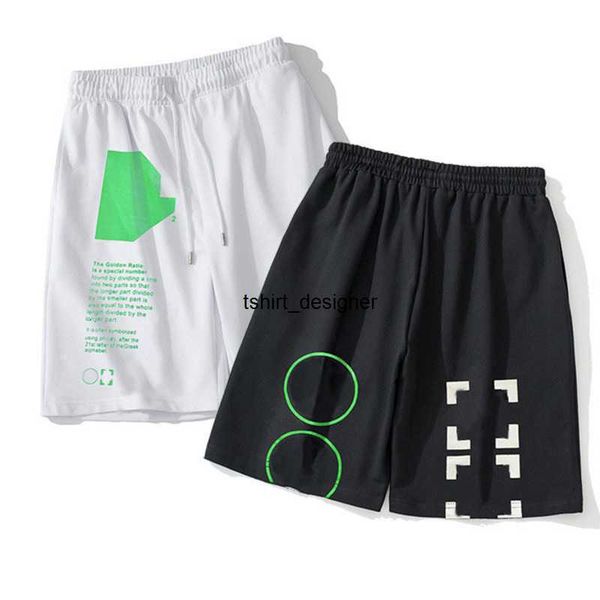 

summer fashion white shorts loose men's brand luxury designer casual sports pants arrow printed reflective stripe short black gym sweat, White;black