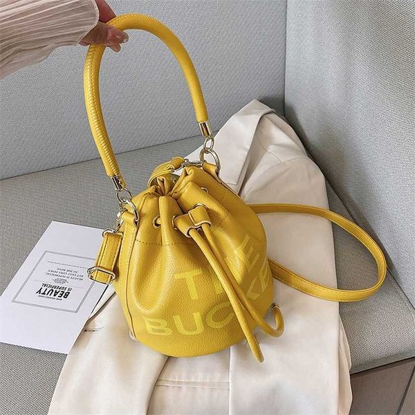 

18% off 16% off 2023 handbag new letter drawstring bucket multi color pu simple fashion one shoulder crossbody women's bag