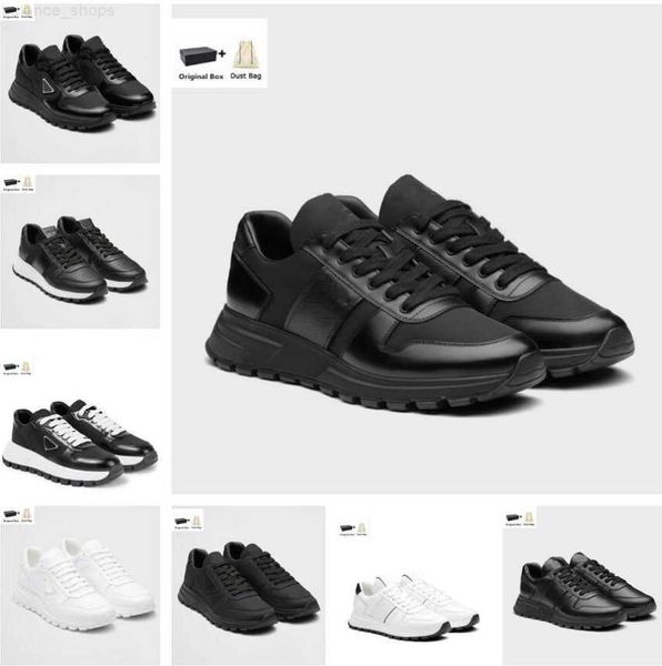 

famous brand men prax 01 sneakers shoes white black re-nylon mesh trainer technical materials men sports chunky rubber casual walking