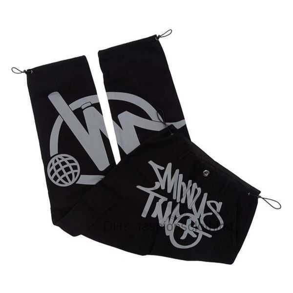 

men's plus size pants cargo minus two harajuku casual loose punk rock straight wide leg trouser streetwear y2k pant retro street trend, Black