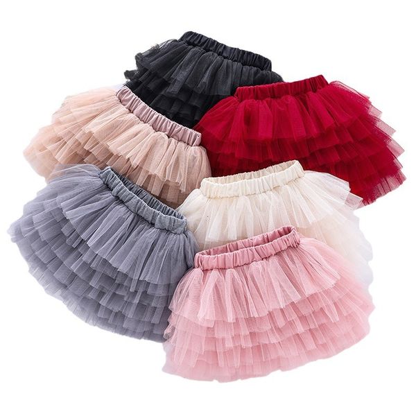 

skirts girls fluffy skirts summer fashion ballet dance tutu mesh skirt kids princess cake skirt girl lace faldas dance clothes 230510, Blue