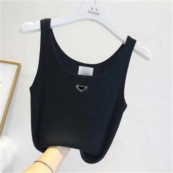 

fsda summer 2023-6 white women crop embroidery off shoulder black tank casual sleeveless backless shirts, White;black