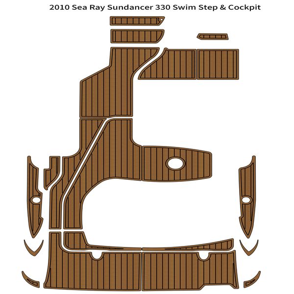 

2010 sea ray sundancer 330 swim platform cockpit pad boat eva foam teak deck