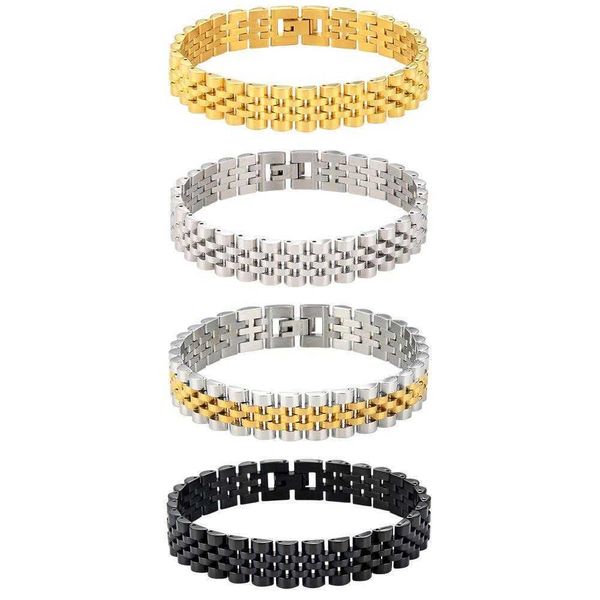 

korean style bracelet five beads wide curved stainless steel strap mens stylish adjustable titanium, Golden;silver