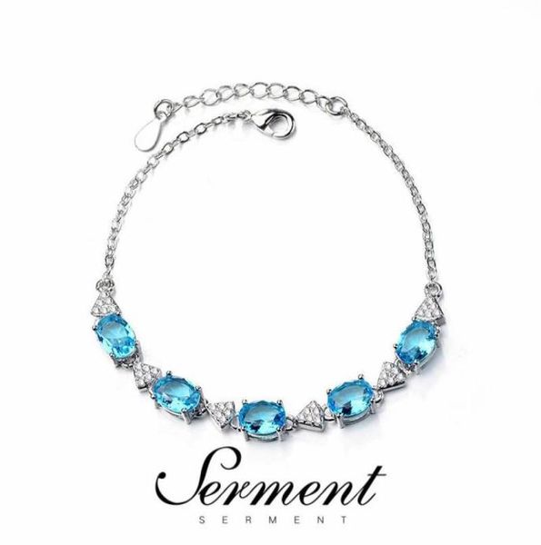 

european gorgeous fashion bracelets blue crystal charm geometry jewelry women039s bangle3439514, Black