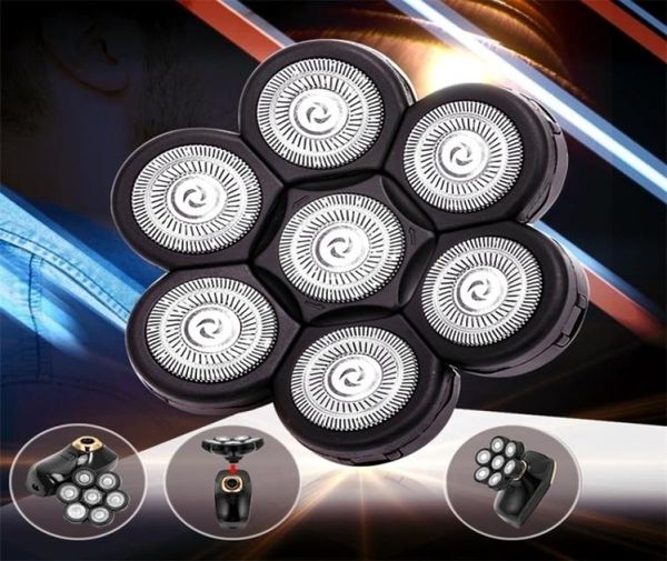

electric shavers replacement head 7d independently 7 cutter floating waterproof stainless steel razor blade 2210251018449