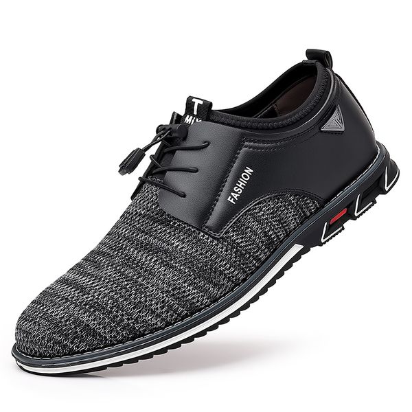 

dress shoes mens casual leisure design men loafers breathable sneakers driving plus size 3852 230509, Black