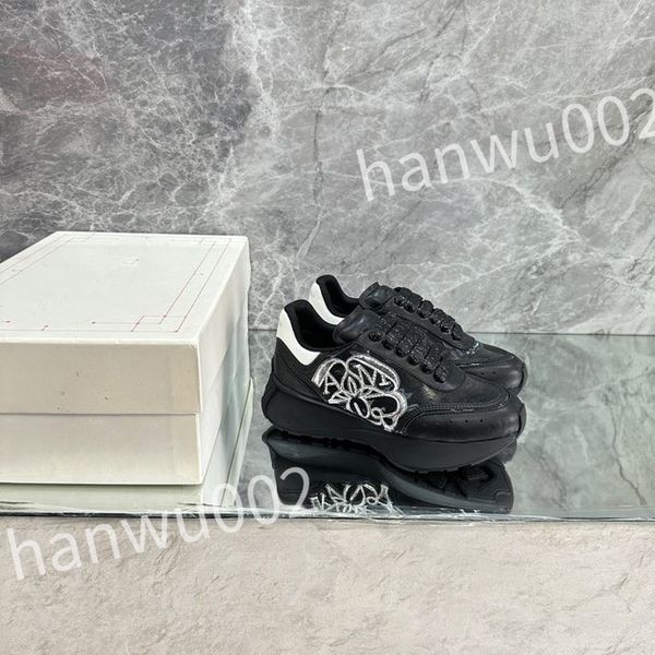 

luxury designer men's shoes women's casual shoes womens daily life shoes men's leather small white shoes men's and women, Black