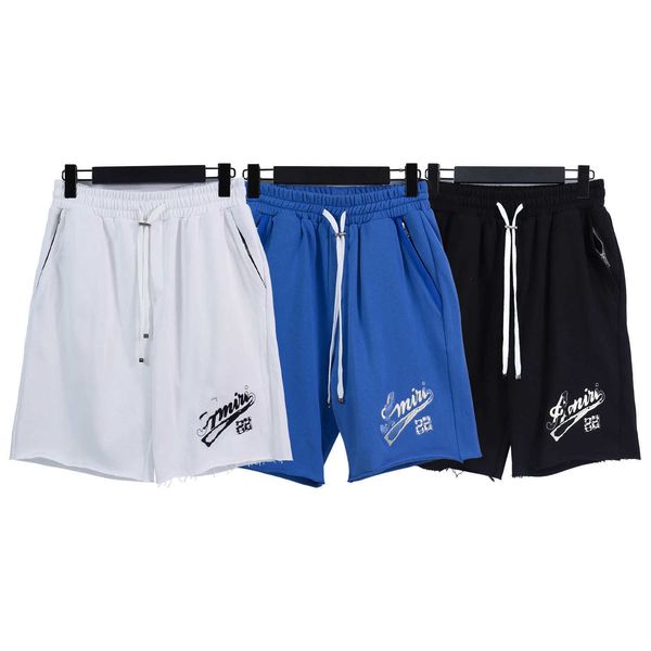 

men's and women's shorts 2023 fashion designer brand summer high edition new letter embroidery drawstring high street casual loose, White;black