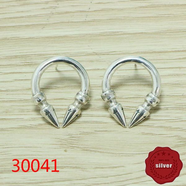 

30041 european and american earring jewelry s925 sterling silver fashion personality punk hip-hop personality willow nail letter classic jew, Golden