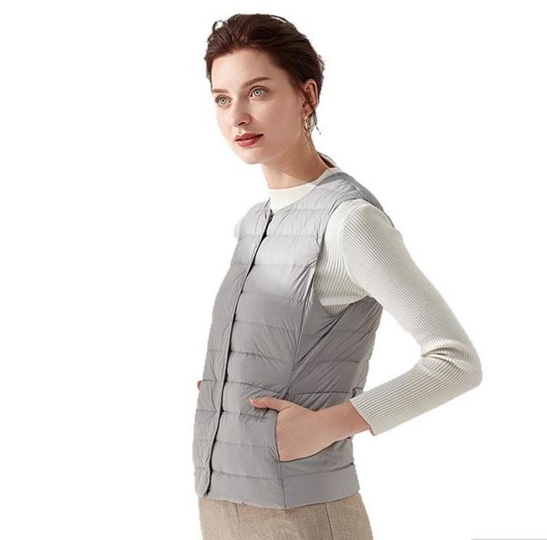 

quality women's down vest lightweight warmth puffer, Black