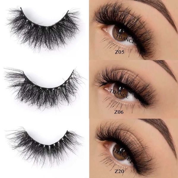 

false eyelashes tdance fluffy lashes 3d mink lashes 13mm-20mm soft thick natural eyelashes wholesale false eyelash 1pairs makeup reusable la