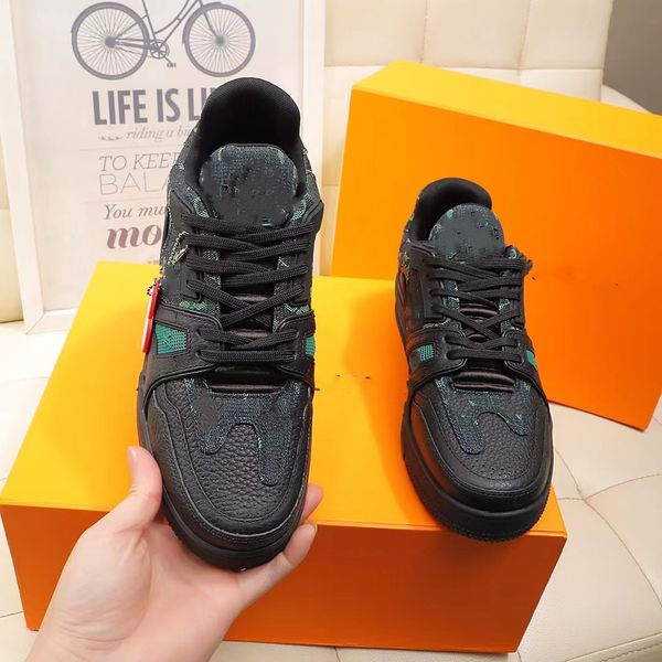 

2023 new luxury shoes mens basketball shoes leather womens travel white shoes fashionable couple sports shoes platform 0502, Black