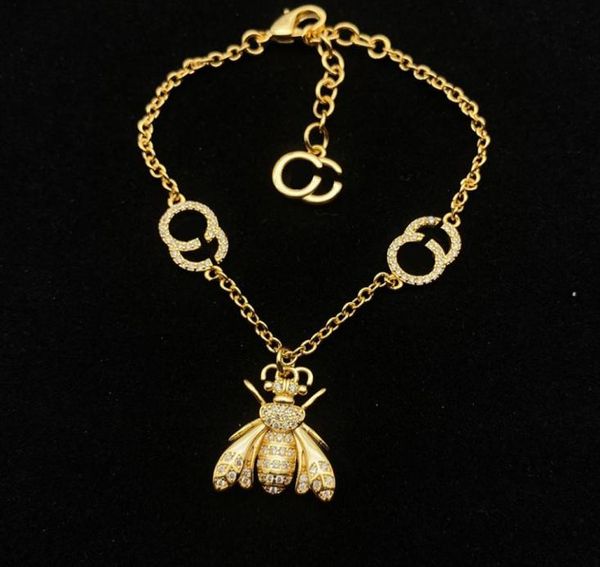 

womens bee jewelry set designer necklace bracelet earrings designers gold pendantluxury diamond letter party necklaces bracelets s3123107, Silver