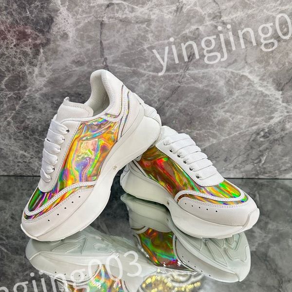 

2023 designer woman's shoe leather lace up men fashion platform sneakers white black mens womens casual shoes chaussures