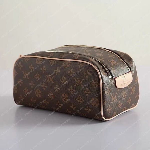 

women travelling toilet bag designer wash handbag business double zipper leather capacity cosmetic bags toiletry pouch makeup cases organize