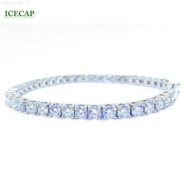 

icecap jewelry 3/4/5/6 mm custom pass diamond tester 925 silver tennis chain moissanite silver bracelet luxury diamond bracelet
