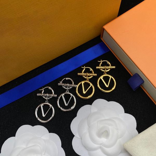 

designer hoop earrings for women gold earings luxury jewelry womans silver earring stud dangle fashion hoops love earing des boucles oreille, Golden;silver