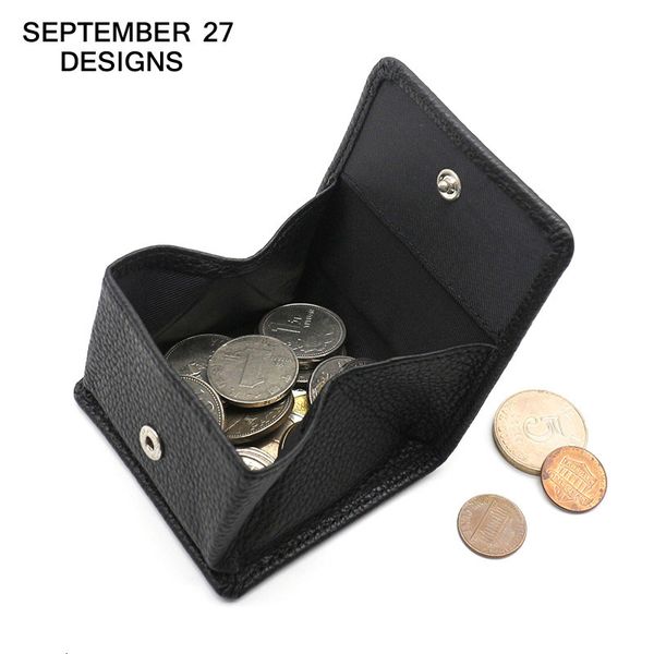 

evening bags fashion mini coin purses men genuine leather women square pocket 100 cowskin casual hasp money bag wallet 230509