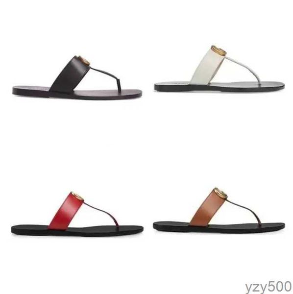

slipper designer slide summer sandals fashion men beach indoor flat flip flops leather lady women shoes ladies slippers size 35-45 with box, Black