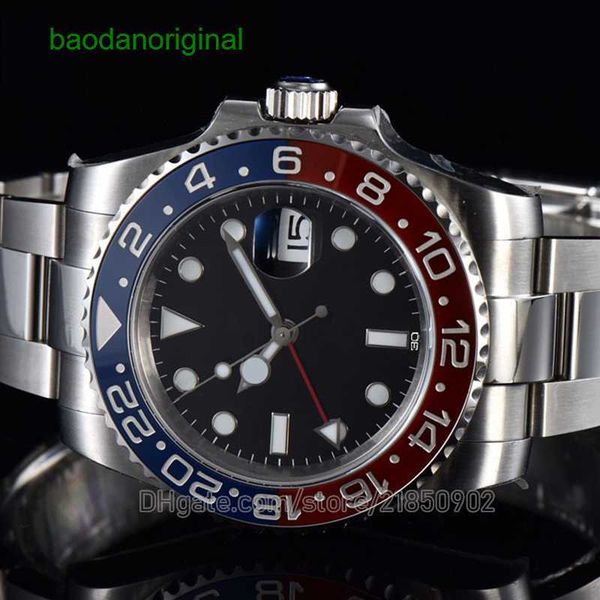 

gmt ii watch full black rose gold dial mechanical wristwatch geneve uomo lusso work british style day date 904l steel oyster bracelet jubile, Slivery;golden