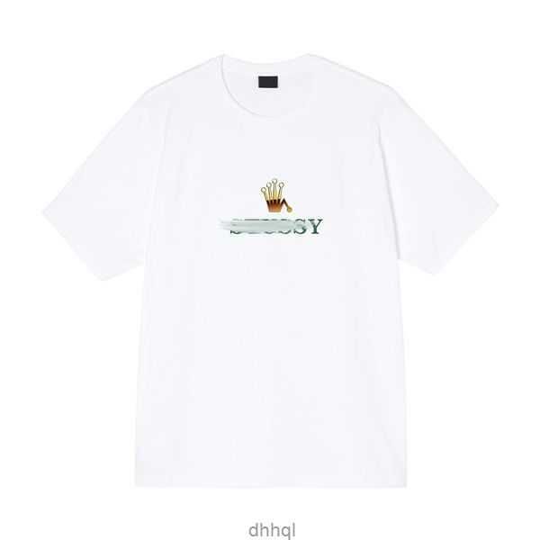 

2023 designer stussys lettering short sleeves 2023ss womens dice printed tshirts round neck pullover couples tee cotton high street 8 hlaqa, White;black