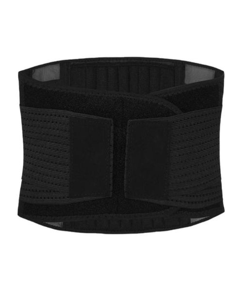 

waist support lower back brace belt adjustable lumbar strap wrap8167464, Black;gray