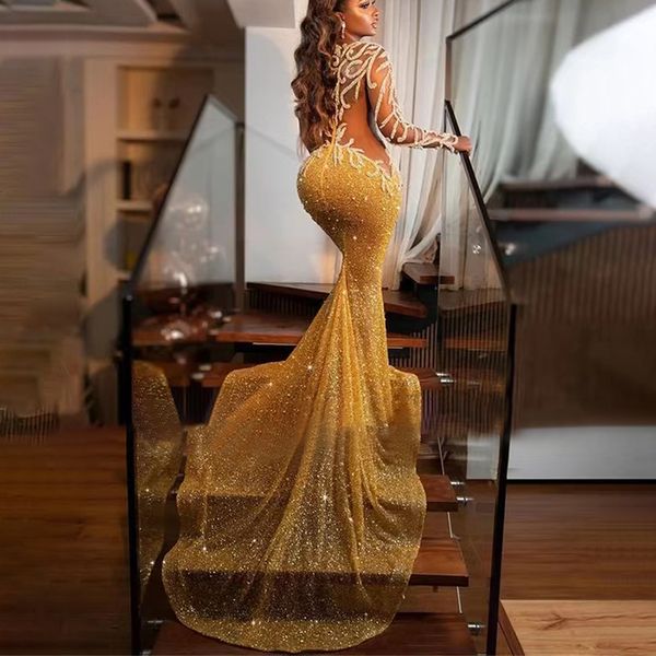 

party dresses yellow oneck mermaidtrumpet floorlength beading women formal evening dressesbridal wedding prom gowns 230510, White;black