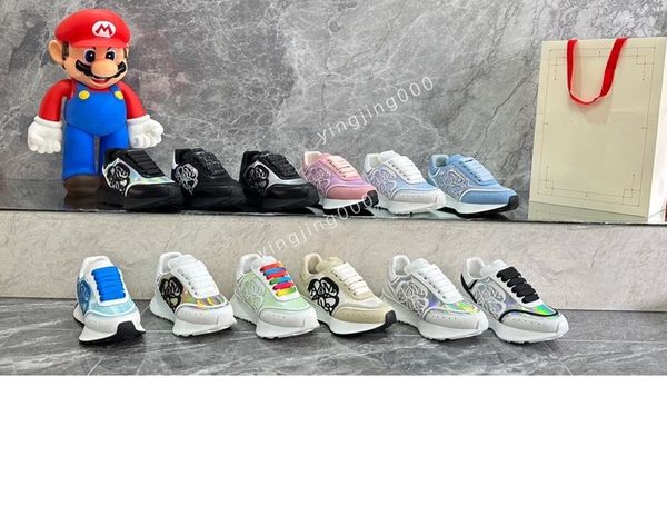 

2023new designers sneakers camouflage casual shoes stylist womens men shoes designer checkered studded flats mesh camo fashion trainers, Black