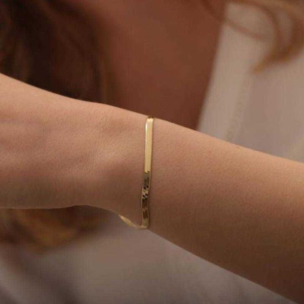 

bracelet simple and short sequin chain flat snake bones for women wholesale, Black