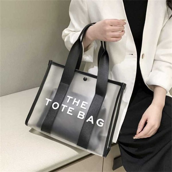 

19% off 2023 handbag new women's spring fashion letter handheld tote pvc small style shoulder bag