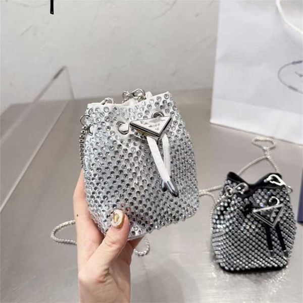 

21% off 2023 fashion handbag lucky wallet new full handheld women's diamond chain cross body bucket one shoulder small bag