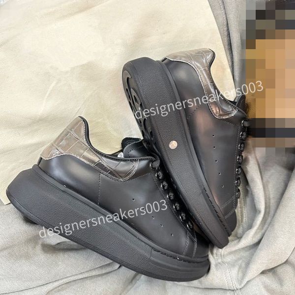 

new fashion men designer casual shoes classic do-old dirty shoes mid double height bottom trainers leather glitter golden quality2023, Black