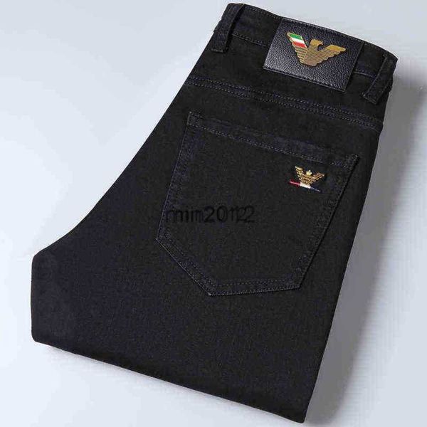 

and autumn winter black jeans men's korean slim fit small straight elastic a brand youth soft47wa, Blue