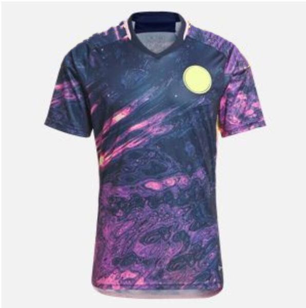 

2023 2024 columbia james soccer jerseys 23 24 home falcao cuadrad guarin national team valderrama football shirt uniform fans player version, Black;yellow