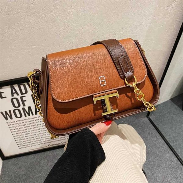 

13% off 2023 fashion hand korean version of westernized letter decoration saddle new single shoulder chain crossbody women's bag