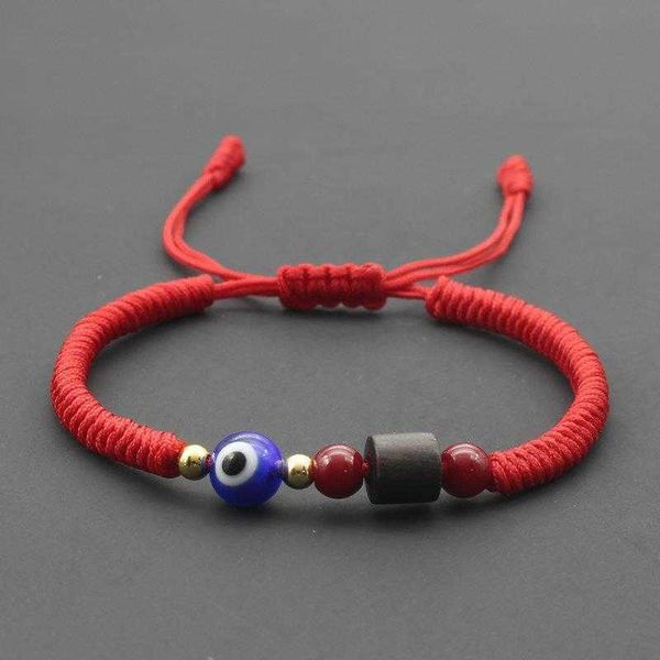 

evil turkish blue eyes bracelet dorje knot red rope ethnic style in carrying strap wholesale, Golden;silver
